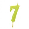 Vela Número 7 Verde Lima